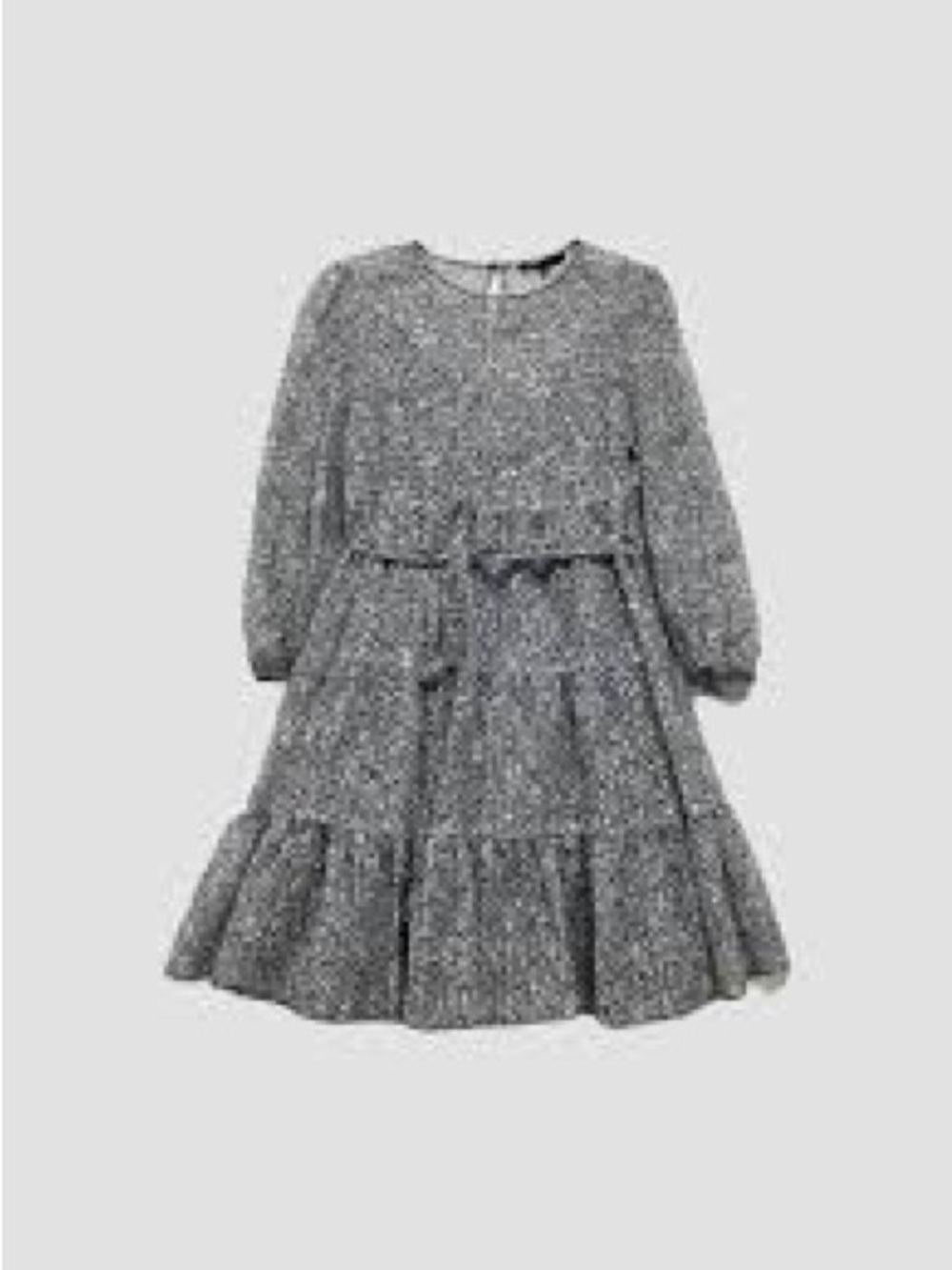 Long Sleeve Mini Dress | Tiered Ruffle Hem | Size 34 | Sezane/Doen style. - Picture 6 of 8